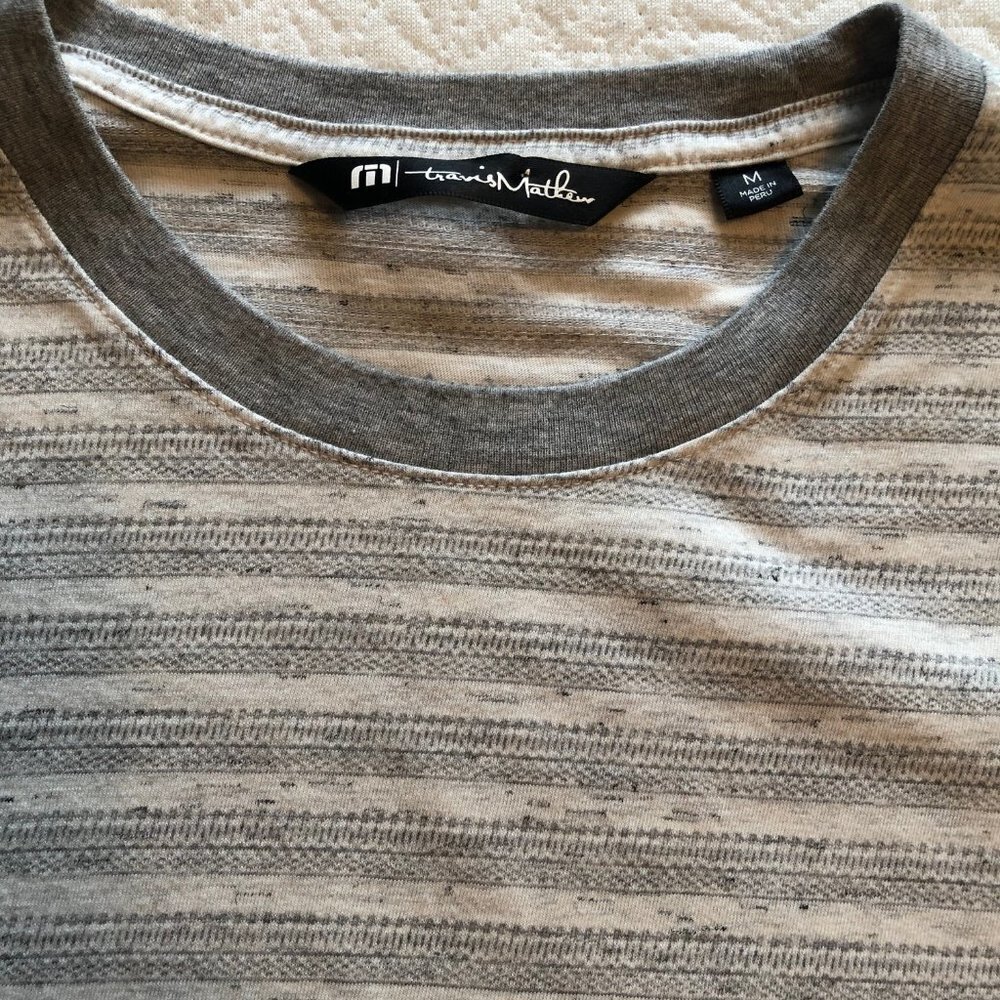 Travis Mathew Women Size Medium Gray 100% Cotton Crew Neck Long Sleeve Pullover - Picture 4 of 7